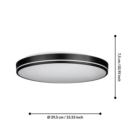 Eglo - Dimbare LED Plafondlamp LED/22W/230V 3000-6500K + afstandsbediening