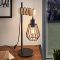 Eglo 780173 - Tafellamp TABODI 1xE27/40W/230V grenen/zwart