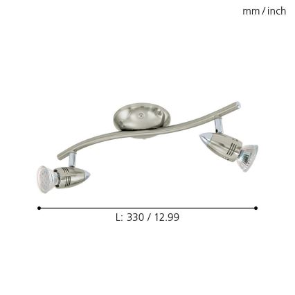 Eglo 78023 - LED spot MAGNUM 2xGU10/3W/230V 3000K mat chroom