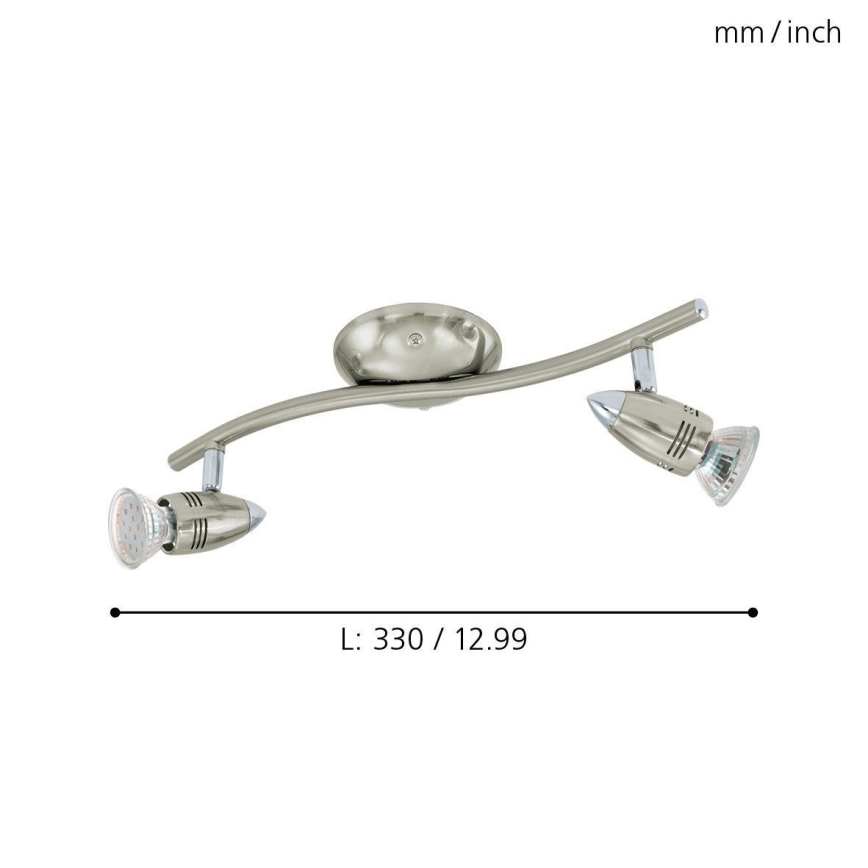 Eglo 78023 - LED spot MAGNUM 2xGU10/3W/230V 3000K mat chroom