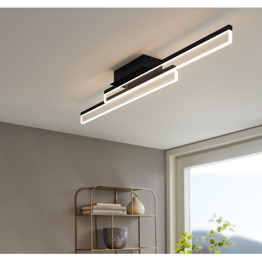 Eglo 780433 - LED plafondlamp voor badkamer YANGUAS 2xLED/11W/230V 3000K IP44 zwart