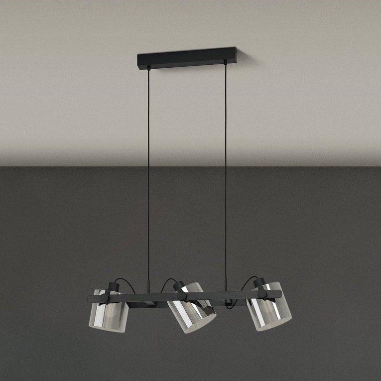 Eglo 780478 - Hanglamp aan een koord CALERINO 3xE27/40W/230V zwart