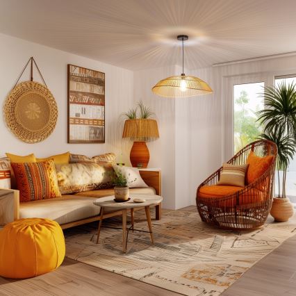 Eglo 781098 - Vervangende lampenkap voor KERIA-armatuur Ø 70 cm, bruin