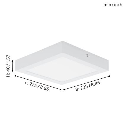 Eglo 78202 - LED Plafondlamp FUEVA LED/16,5W/230V