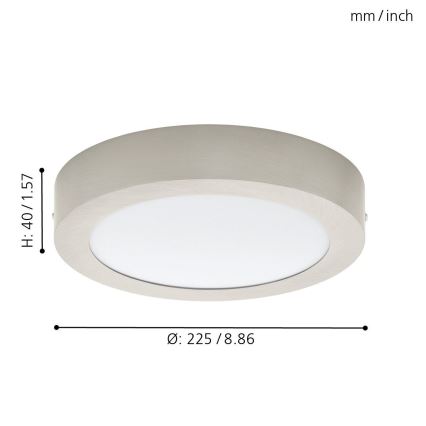 Eglo 78214 - LED Plafondlamp FUEVA LED/16,5W/230V