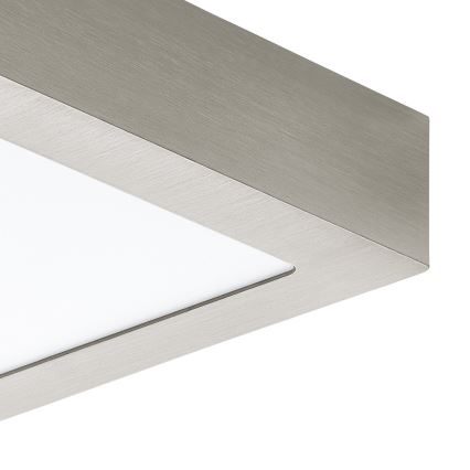 Eglo 78215 - FUEVA LED-plafondlamp, 10,9 W, 230 V, 17 x 17 cm, mat chroom