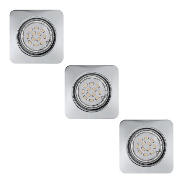 Eglo 78228 - SET 3xLED Inbouwlamp PENETO 1xGU10/5W/230V