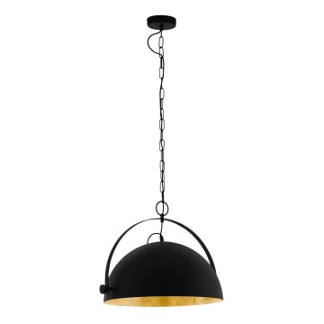 Eglo 78441 - Hanglamp aan een ketting COVALEDA 1xE27/60W/230V zwart