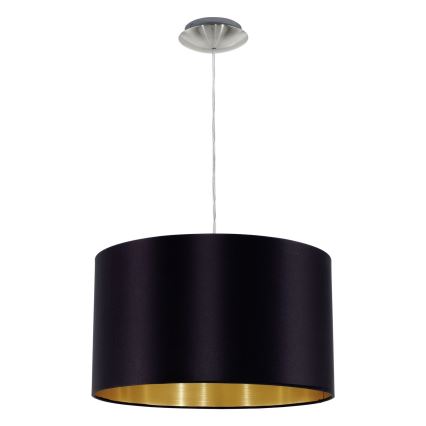 Eglo 78691 - Hanglamp aan een koord MASERLO 1xE27/60W/230V diameter 38 cm zwart/koper