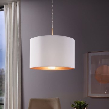 Eglo 78695 - Hanglamp aan een koord PASTERI 1xE27/60W/230V wit
