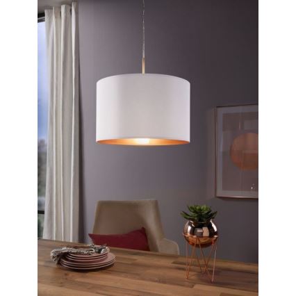 Eglo 78695 - Hanglamp aan een koord PASTERI 1xE27/60W/230V wit