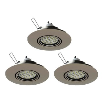 Eglo 78705 - SET 3x LED Hang plafondverlichting PENETO 1xGU10/3,3W/230V mat chroom