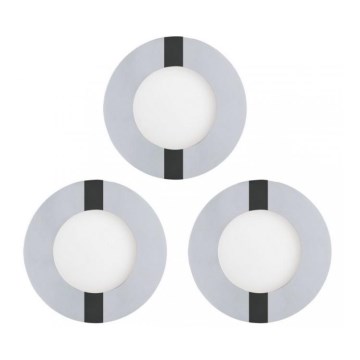 Eglo 78733 - SET 3x Hangende LED Badkamer plafond verlichting FUEVA 1xLED/2,7W/230V IP44