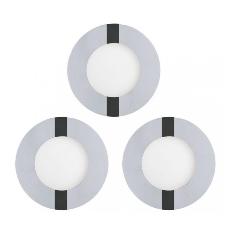 Eglo 78733 - Set van 3 LED-inbouwspots voor badkamer FUEVA 1xLED/2,7W/230V IP44 Ø 8,5 cm