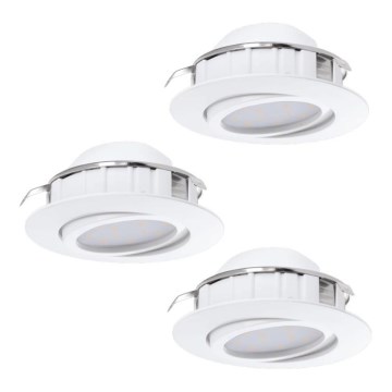Eglo 78755 - SET 3x LED Hang plafondverlichting PINEDA 1xLED/6W/230V 3000K wit