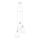 Eglo 79083 - Hanglamp aan kabel BYRON 3xE27/60W/230V wit