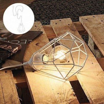 Eglo 79085 - Tafellamp met stekker BYRON 1xE27/40W/230V wit