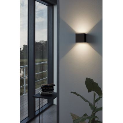 Eglo 79215 - LED Wandlamp voor buiten CALPINO 2xLED/3,3W/230V 3000K IP54 zwart