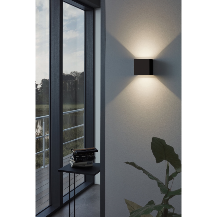 Eglo 79215 - LED Wandlamp voor buiten CALPINO 2xLED/3,3W/230V 3000K IP54 zwart