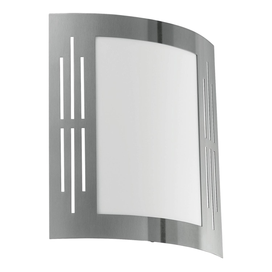 Eglo 79282 - Wandlamp voor buiten CITY 1xE27/60W/230V glanzend chroom IP44