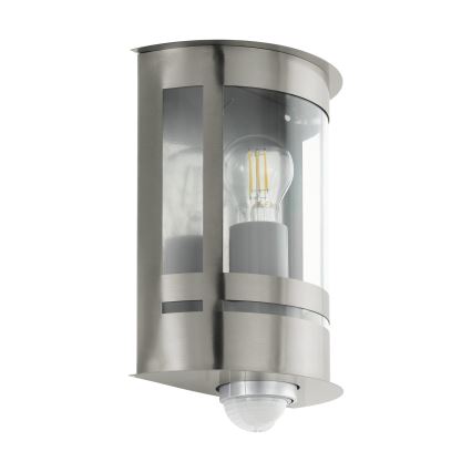 Eglo 79286 - Buitenmuurlamp met schemer- en bewegingssensor TRIBANO 1xE27/60W/230V IP44