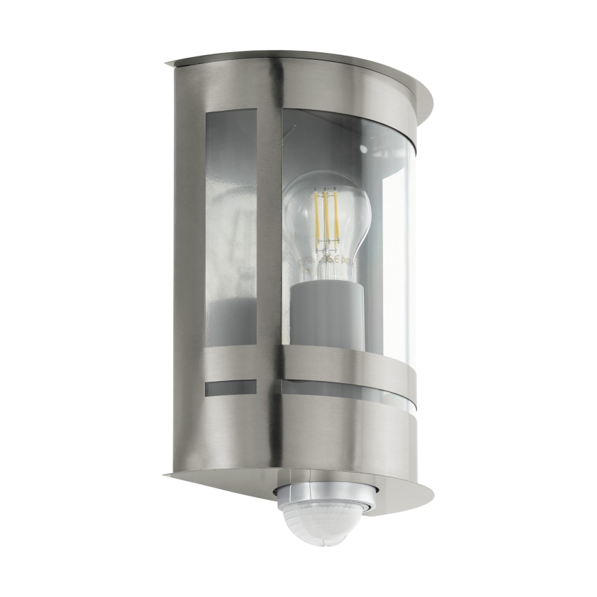 Eglo 79286 - Buitenmuurlamp met schemer- en bewegingssensor TRIBANO 1xE27/60W/230V IP44