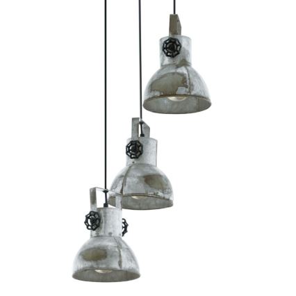 Eglo 79371 - Hanglamp aan kabel BARNSTAPLE 3xE27/40W/230V bruin/patina