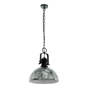 Eglo 79415 - Hanglamp aan ketting SADDINGTON 1xE27/60W/230V grijs