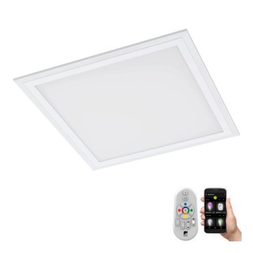 Eglo 79464 - Dimbare LED Plafondlamp POZZALLO LED/16W/230V 2700-6500K 30x30 cm wit + afstandsbediening