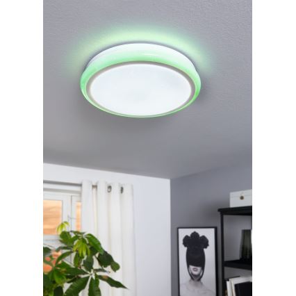Eglo 79512 - RGB-LED dimbare plafondlamp LIPARI LED/24W/230V + afstandsbediening