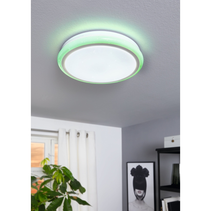 Eglo 79512 - RGB-LED dimbare plafondlamp LIPARI LED/24W/230V + afstandsbediening