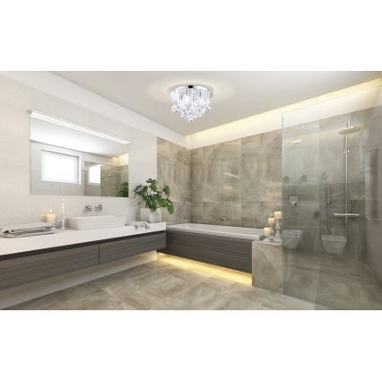 Eglo 79516 - LED Badkamer plafondlamp MONTEPRANDONE 8xG9/3W/230V IP44 glanzend chroom
