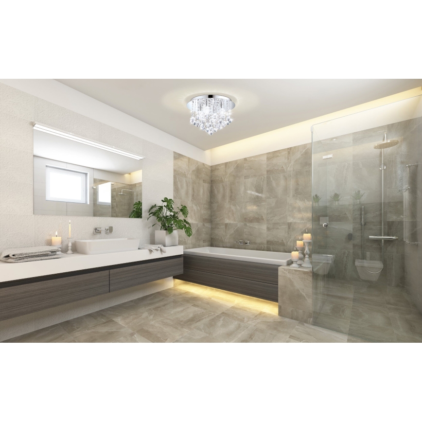 Eglo 79516 - LED Badkamer plafondlamp MONTEPRANDONE 8xG9/3W/230V IP44 glanzend chroom