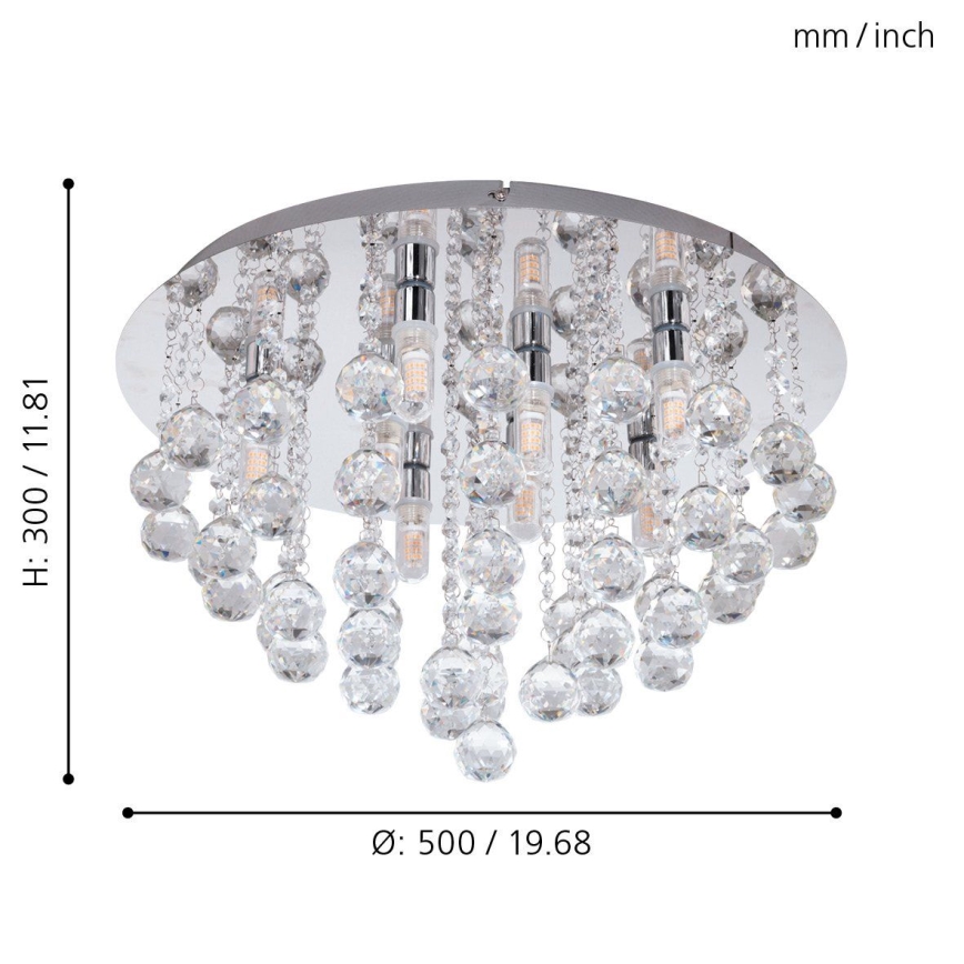 Eglo 79516 - LED Badkamer plafondlamp MONTEPRANDONE 8xG9/3W/230V IP44 glanzend chroom