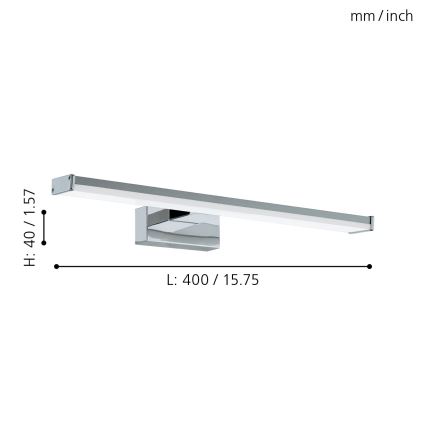 Eglo 79532 - LED Badkamer spiegelverlichting SARNOR LED/7,4W/230V 40 cm IP44 chroom