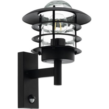 Eglo 79555 - Wandlamp voor buiten met sensor ZAMALENA 1xE27/60W/230V IP44