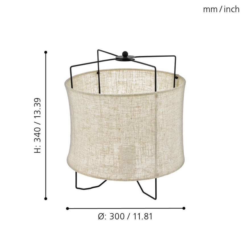 Eglo 79645 - Tafellamp BRIDEKIRK 1xE27/40W/230V beige