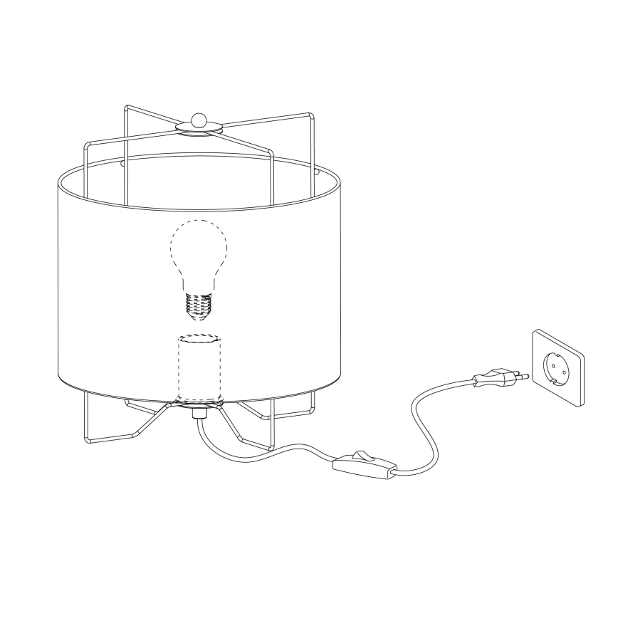 Eglo 79645 - Tafellamp BRIDEKIRK 1xE27/40W/230V beige