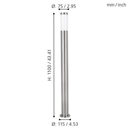 EGLO - Buitenlamp 1xE27/15W/230V IP65