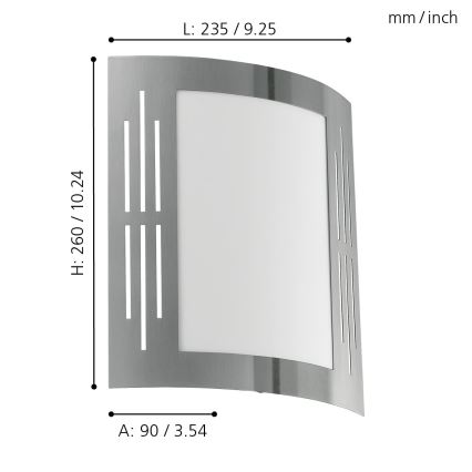 EGLO - Buiten wandlamp 1xE27/15W/230V IP44
