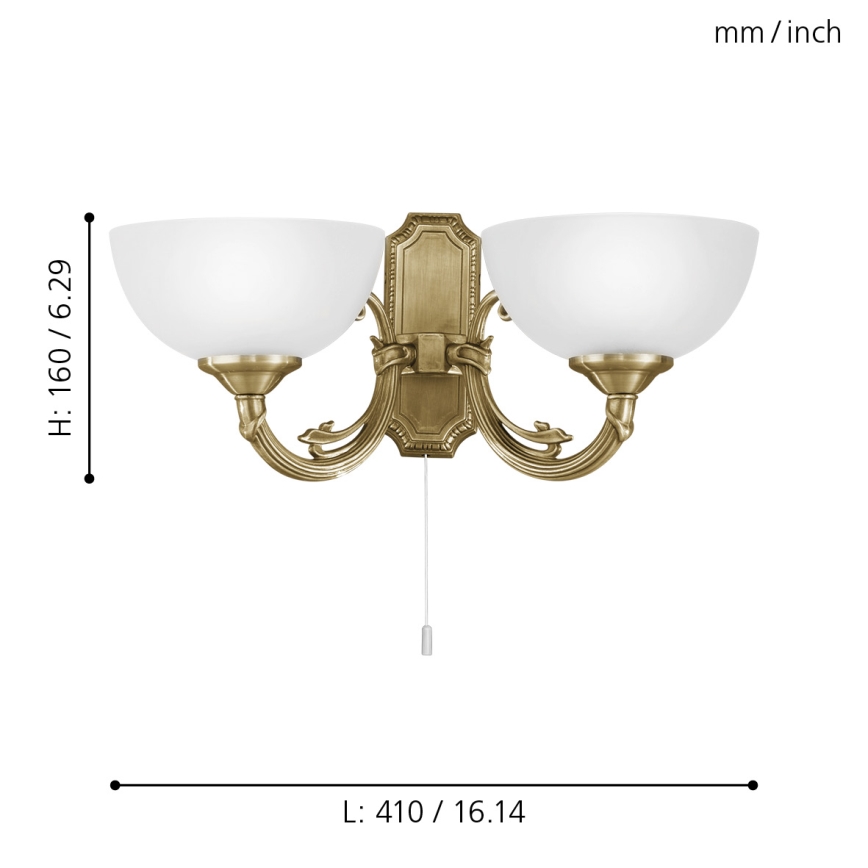EGLO - Wandlamp 2xE14/40W/230V