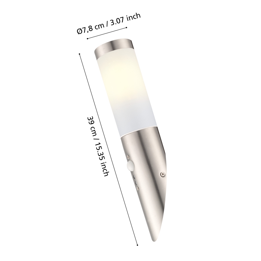EGLO - Buitenwandlamp met sensor 1xE27/15W IP44