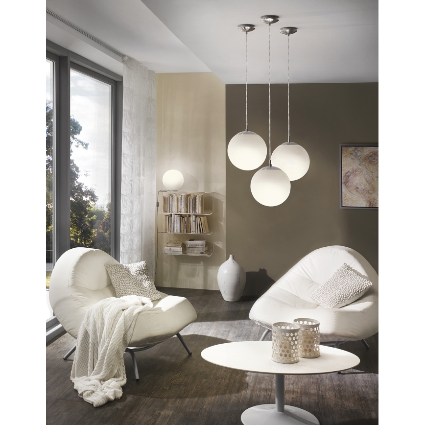 EGLO - Hanglamp aan een koord 1xE27/60W/230V diameter 30 cm wit