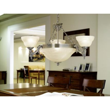 EGLO - Hanglamp 6xE14/60W/230V alabaster glas