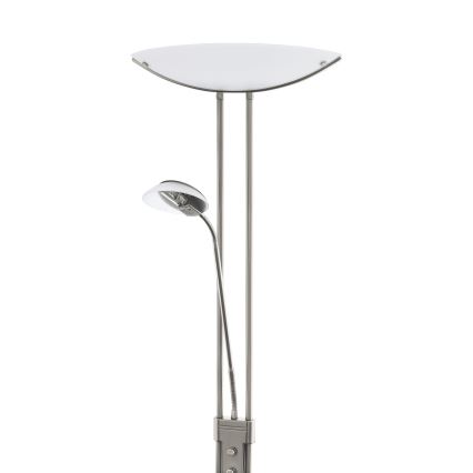 EGLO - Dimbare staande lamp 1xR7s/230W+1xG9/33W mat chroom