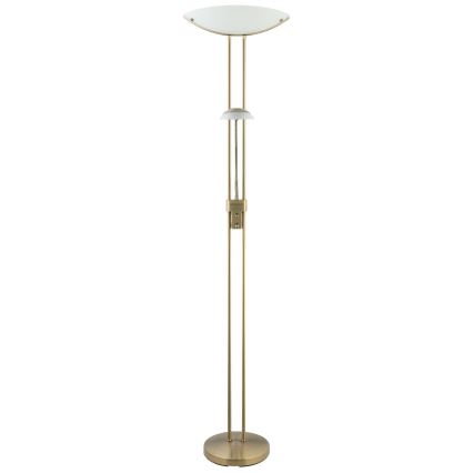 EGLO - Dimbare staande lamp BAYA 1xR7s/230W + 1xG9/33W brons