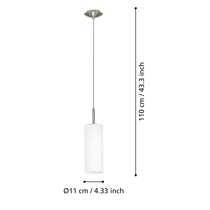 EGLO - Hanglamp aan koord 1xE27/60W wit