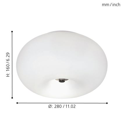 EGLO - Plafondlamp OPTICA 2xE27/60W diameter 28 cm