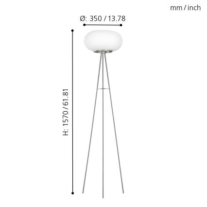 EGLO - Staande Lamp OPTICA 2xE27/60W diameter 35 cm