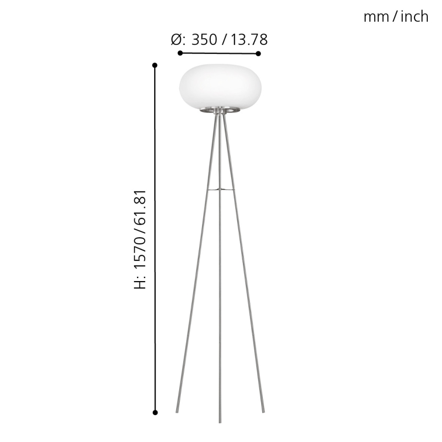 EGLO - Staande Lamp OPTICA 2xE27/60W diameter 35 cm
